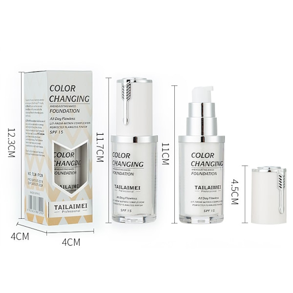 Ny Color Changing Foundation Makeup Base，Langtidsholdbar Fugtgivende 30ml Lila - Mörk hudton