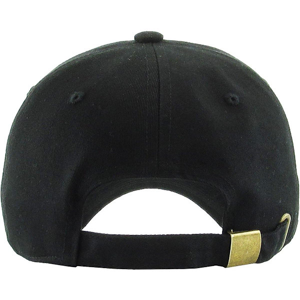 Klassisk Lavprofil Bomuldshat Mænd Kvinder Baseball Kasket Far Hat Justerbar Ustruktureret Almindelig Kasket (sort)