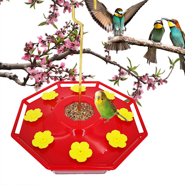 Riippuva kolibrin ruokintalaite 6 ruokintaportilla