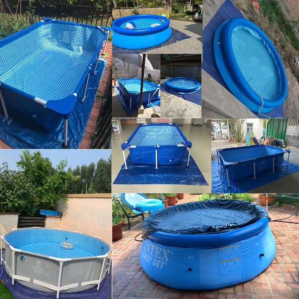 Poolskydd, rektangulärt poolskydd, runt poolskydd (M)