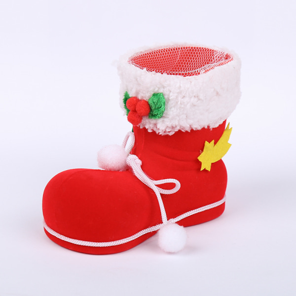 Julklappspåsar Godis Goodies Favors Julstrumpor Jultomten Dragsko Hållare Mittpunkt