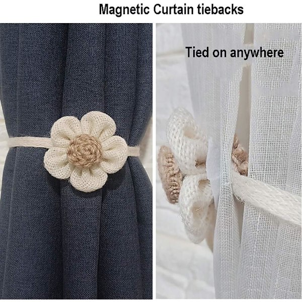 2-pack magnetiska blomstergardiner, praktisk dekoration för hem, kontor, badrum