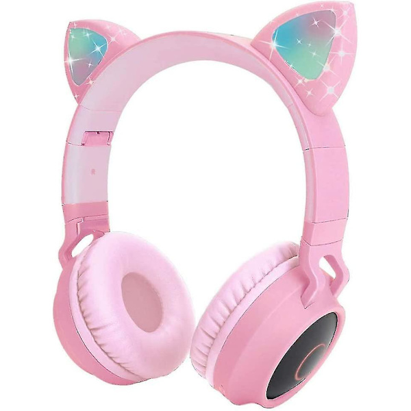 BT028 Katteøre Bluetooth Headset Lysende Trådløst Headset Stereo Sportsheadset