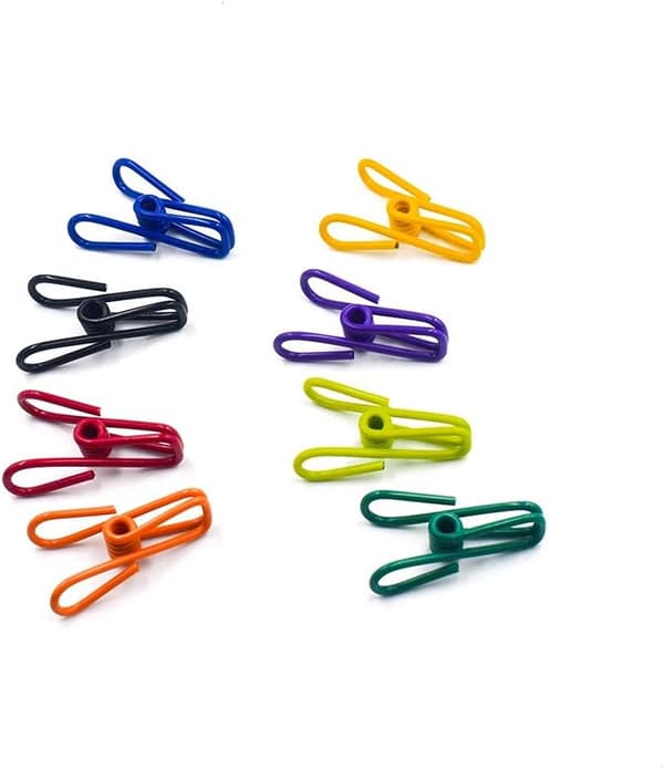 Chipsklämmor, Universal PVC-belagd stålklämma för matförpackningar, chipspåsar, kläder, papper, 40-pack, 5 cm