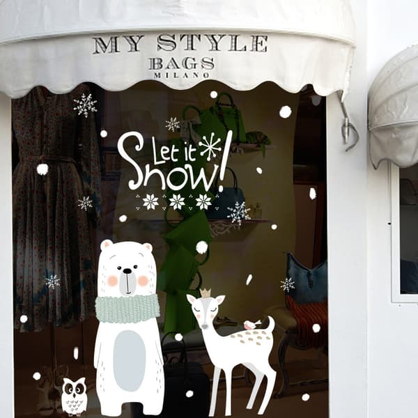Jul snöflinga väggdekaler skyltfönster vardagsrum sovrum dekoration bildekaler