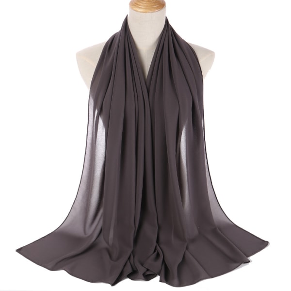 Monokrom pärla chiffong bubbelplast turban dam hijab scarf (