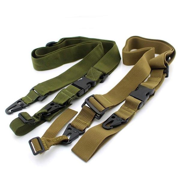 Udendørs taktisk militær trænings lanyard dobbelt-punkt opgave reb multi-funktionel rem (sort)