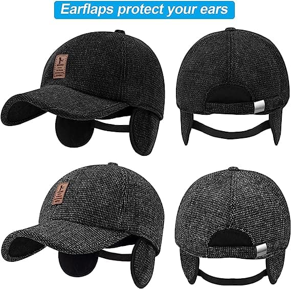 Vinter Casual Baseball Cap til Mænd i Middelalderen og Ældre - Efterår og Vinter
