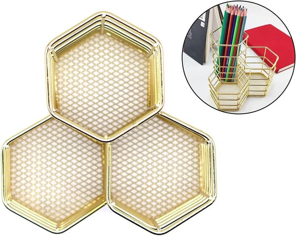 Pennhållare, Hexagonal ihålig pennhållare, Makeup Brush Hol