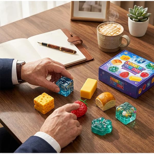 Ny 8 st/låda Maltosfylld Squishy Leksak, Långsamt Stigande Stresslindrande Sensorisk Fidget Dekompression Blind Box Present