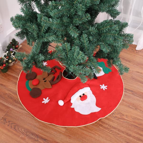 Juletræstæppe Julefrokost Dekoration (RØD)