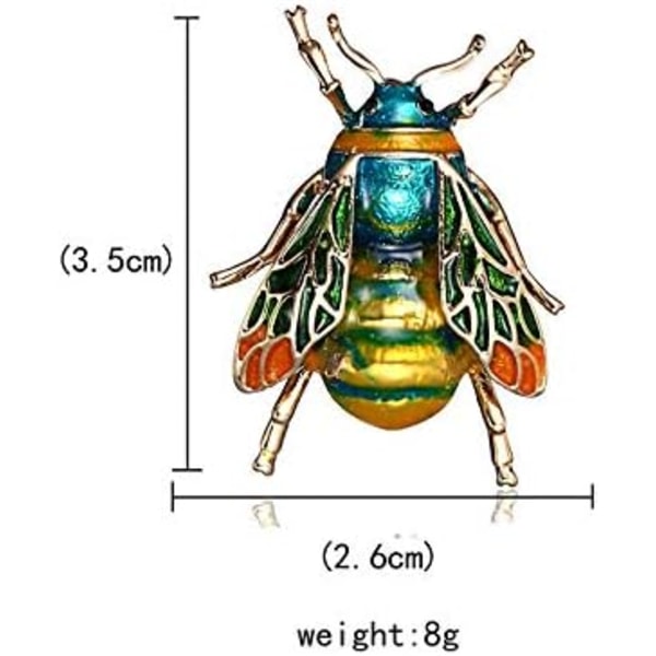 Fantasias Brosch Kristallsmycken för kvinnor Kläder Broscher Tillbehör (Bee-A)