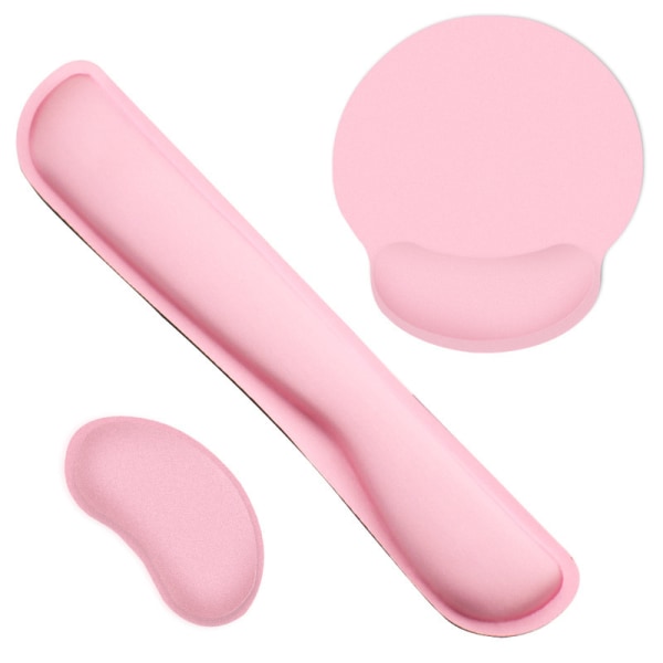 Tangentbords handledsstöd och musmatta med handledsstöd, Memory Foam handledsstöd för tangentbord och set, Ergonomisk handledsdyna med halkfri bas för E