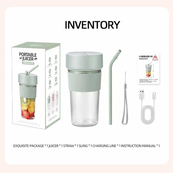 2024 Ny Wireless Juicer Portable With Straw Outdoor Fruit Cup Household Mini Juicer Cup Usb Charging Small Juicer pink