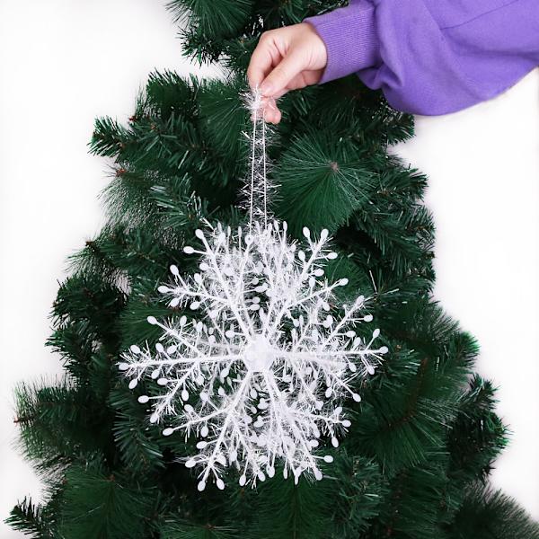 2 stycken juldekorationer tredimensionell jul snöflinga rekvisita fönster rekvisita