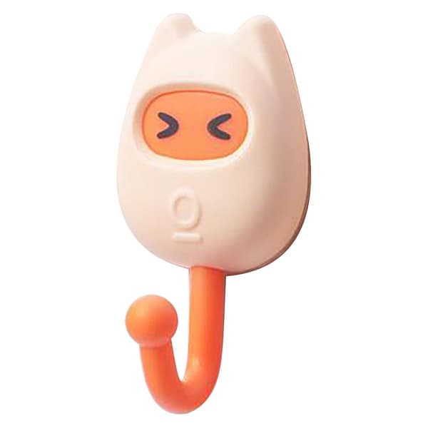 Söt krok multifunktionell dörr Bakförvaring Sticky Hook Wall S
