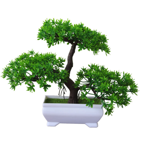 Konstgjord bonsaiträd Falsk växtdekoration Blomkrukväxt Hemmakontorsinredning Falsk krukväxt (grön ceder)