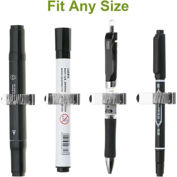 12-pack Manganstål Pennhållare Pen Loop Pen Clip Journal Notebook Pennhållare Stylus Hållare Organizer för bärbar dator och urklipp i hemmet, ficka, av