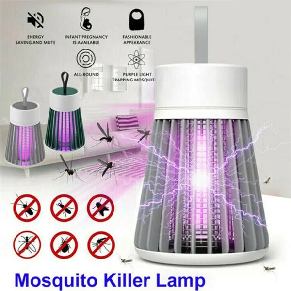 Mozz Guard Mosquito Zapper - Vägglössvärmare, BuzzBug Mosquito Killer, Zaptek Mosquitoes Zapper, USB , Perfekt för utomhus och inomhus grey