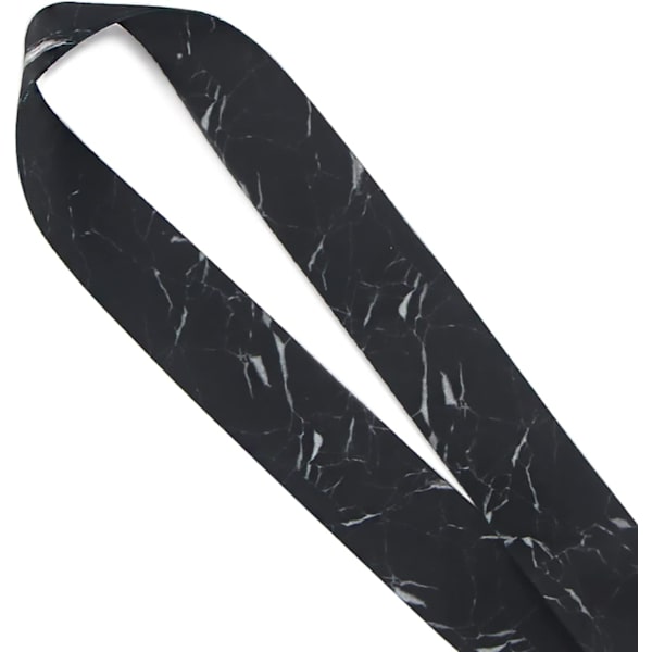 Nøkkelring Lanyard for nøkler for menn Avtakbar Premium Myk Stoff Hals Lanyard med Avtakbar Spenne (Sort Marmor)