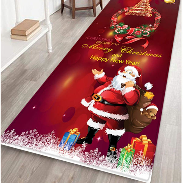 Juldekorationer Mattor God Jul Inomhus Mattor Inredning God Jul Dekorativa Juldekor Prydnader Festdekor Presenter (A 40x120CM) A