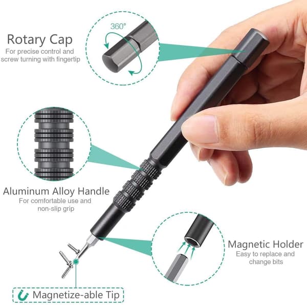 Set 50 st Ny version Small S2 Magnetic Bits Professional Repair Kit för iPhone iPad Tablet Xbox Watch
