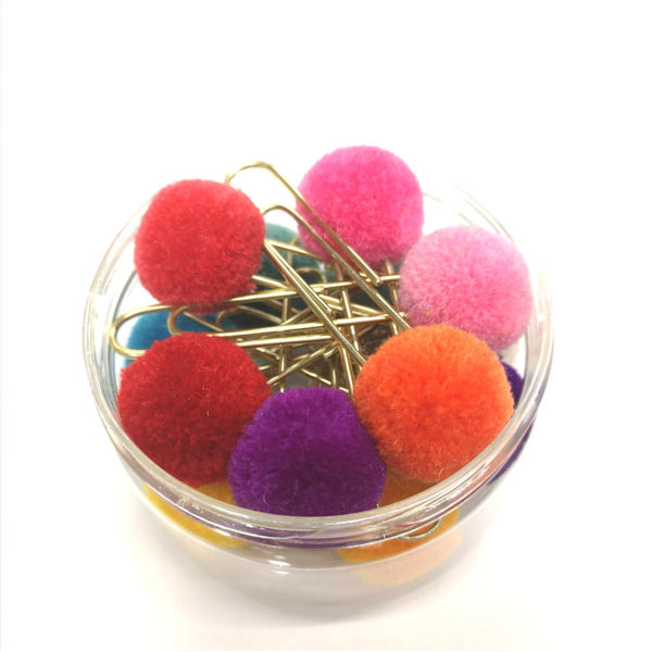 50 stk. Fargerike Pom Pom-binders Metall Pom Pom-bokmerke Papirplanlegger
