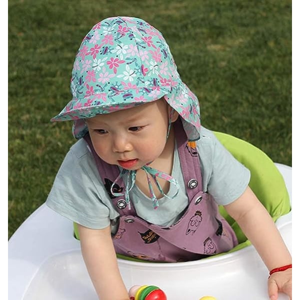 Baby Barn Solhatt UV50+ Beskyttelse Sommer Fiske Strandhatter Sammenleggbar Strandcaps med Justerbar Hakestropp Hurtigtørkende Utendørs Caps 2-5 År