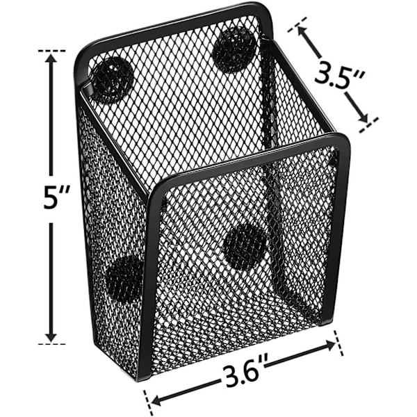 Magnetisk pennhållare - extra starka magneter mesh Perfekt för tillbehör till whiteboard, kylskåp och skåp