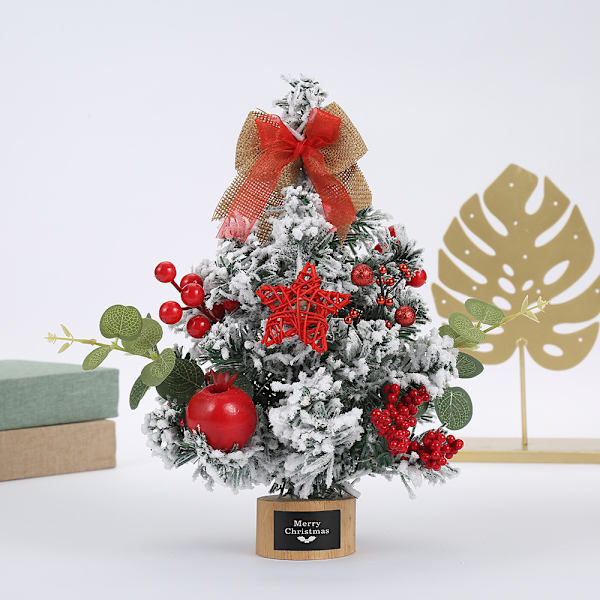 Guld mini juletræ 30cm simulation skrivebordsplante kontor dekorationer julepynt