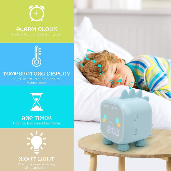 Väckarklocka för barn, Digital väckarklocka för barnens sovrum, söt