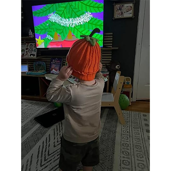 Vinter Tjock Stickad Mössa för Baby Barn Toddler Pojkar Flickor Mjuk Varm Söt Jul Pumpa Hatt