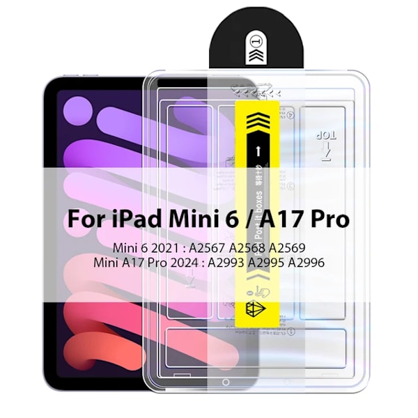 Skärmskydd härdat glas för Ipad Pro 13 11 M4 12.9 A16 10 9 10th 9th Generation Air 5 4 3 M3 M2 Mini A17 7 6 Tillbehör iPad mini6 【8,3 tum】