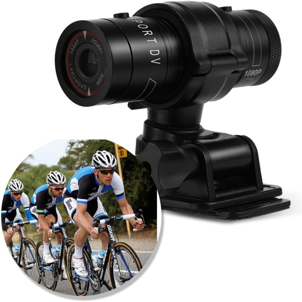 Cykelactionkamera, 1080P HD-videokamera Vattentät DV-videokamera med inbyggd mikrofon för cykel, motorcykel, utomhussport