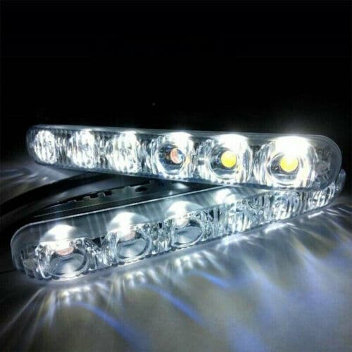 2 LED Bil Dagslys Kjørelys Blinklys Tåkelys Hvit Gul 12V