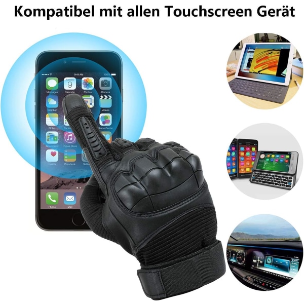 Tactical hansker for menn, berøringsskjerm, sykkelhansker, motorsykkelhansker, MTB-hansker, terrengsykkelhansker, utendørssport, hansker, perfekt for airsoft, m black l