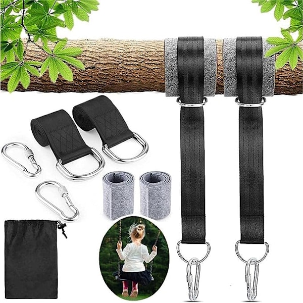 Hängmatta remmar,Hängmatta fäste med trädsving Heavy Duty hängande gungrem med D-ring och gung Hängmatta remmar Max 550KG för camping,Hängmatta en