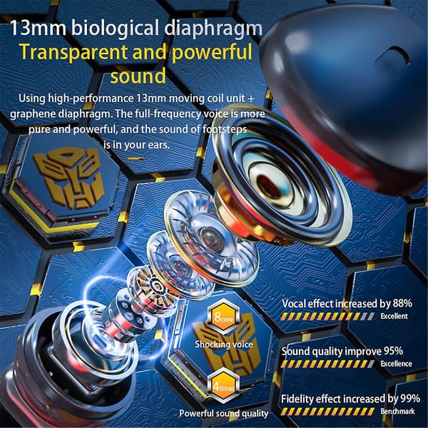 Tws trådlösa brusreducerande gaming-öronsnäckor Bluetooth-öronsnäckor In-ear gaming headset Touch cool light headset