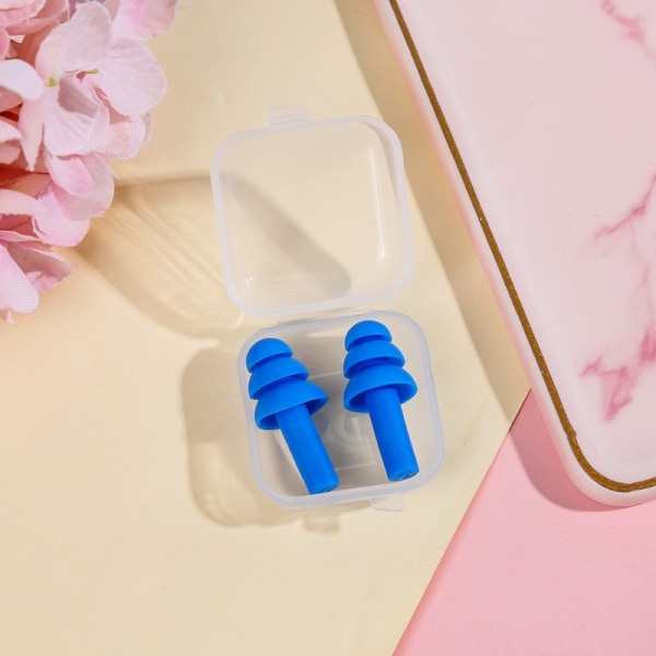 10 par öronproppar i silikon i plastfodral Mjuk Återanvändbar Tvättbar Nrr 28db För att sova Simning Bullerreducering Hörsel