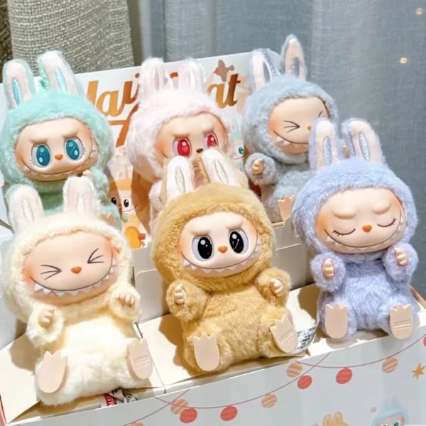 1 st POP MART andra generationen LABUBU The Monsters Etciting Macaron Plyschdockor Figur Leksaker Blind Boxes (Färg Slumpmässig)