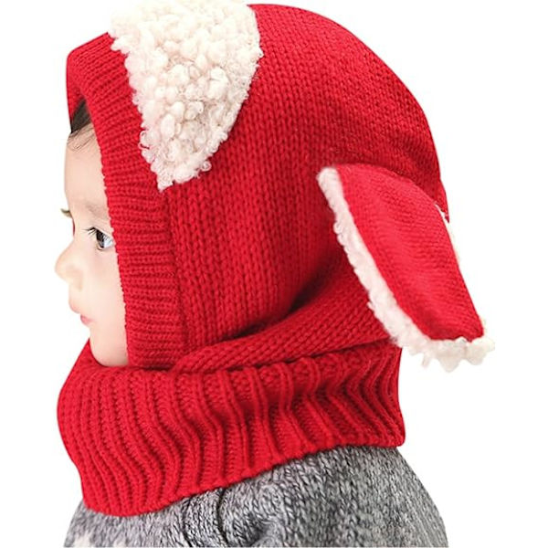 Baby Jenter Gutter Vinterlue Skjerf Øreklaff Hette Skjerf Skull Caps