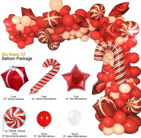 Juleballon Girland Bue Kit 144 Stykker