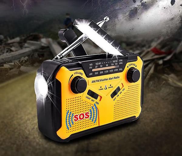 Nødradio Bærbar Solcelle Håndsving Batteriradio