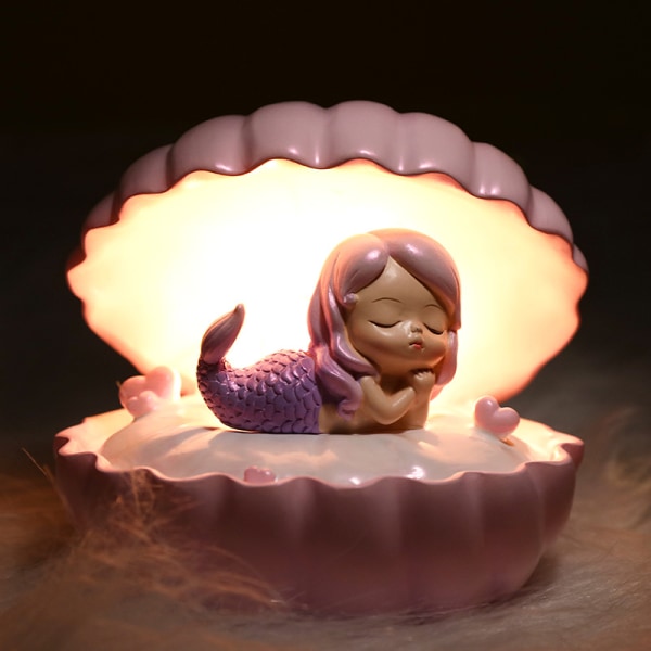 Mermaid Round Star Light Reading Night Light