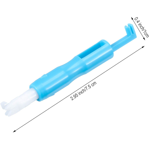 2 delar automatisk nålträdmaskin nålträdare införare nålträdverktyg automatisk nålväxlare, håller nålarna stadigt (blå)