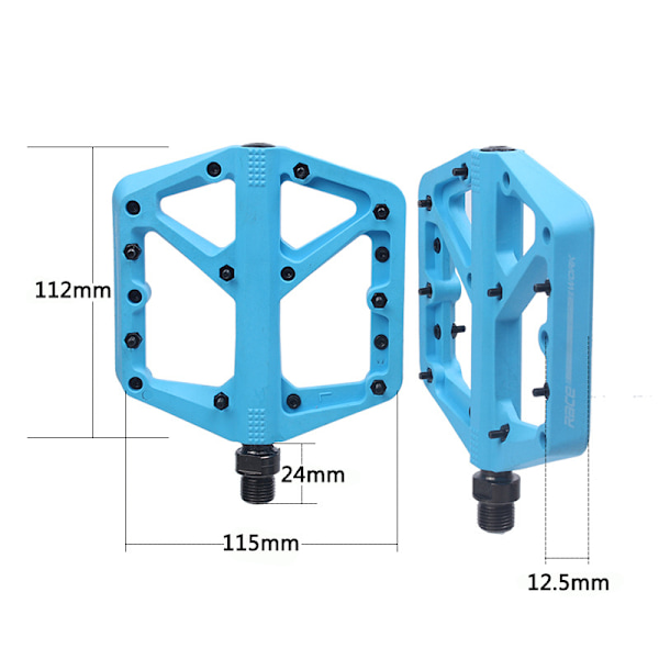 Cykelpedaler - Platform Cykelpedaler, Minimal Profil, Justerbart Greb (Bianchi Grøn 1 Par)