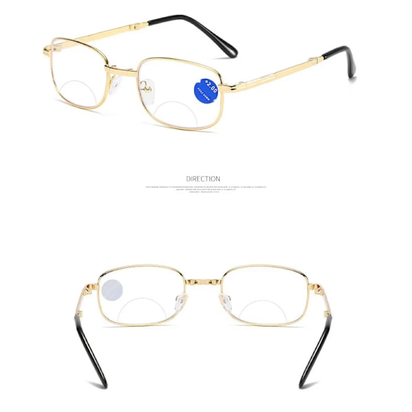 Anti-Blue Blocker Light Folding Readers Kompakta läsglasögon med case