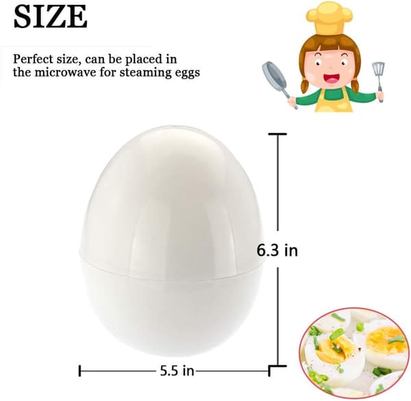 Eggekoker for 4 egg, mikrobølgeovn, gratis eggdeler