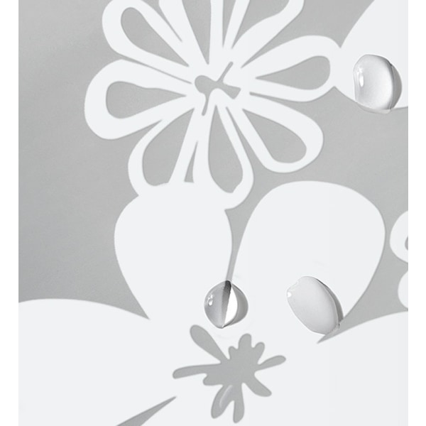 Duschdraperi med hängsmycke för badrum, vit viktoriansk stil med skira blommor, Shabby Chic set, B 72" x L 72"