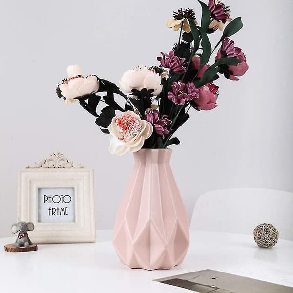 Blomsterpotte Knusesikker Plast Vase Studievei Bryllupsdekorasjon #